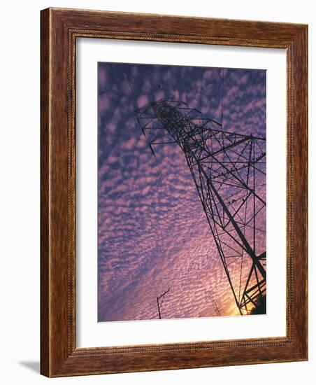 Power Line Tower-Mitch Diamond-Framed Photographic Print