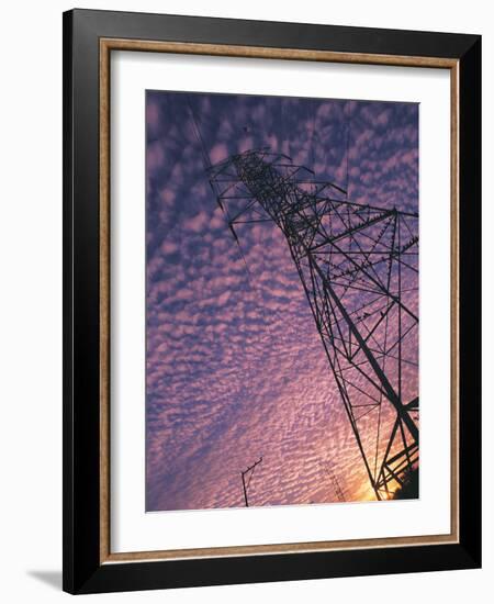 Power Line Tower-Mitch Diamond-Framed Photographic Print
