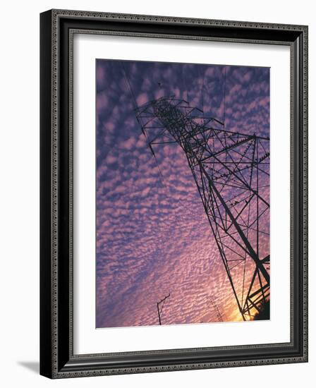 Power Line Tower-Mitch Diamond-Framed Photographic Print