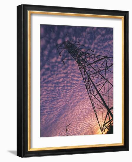 Power Line Tower-Mitch Diamond-Framed Photographic Print