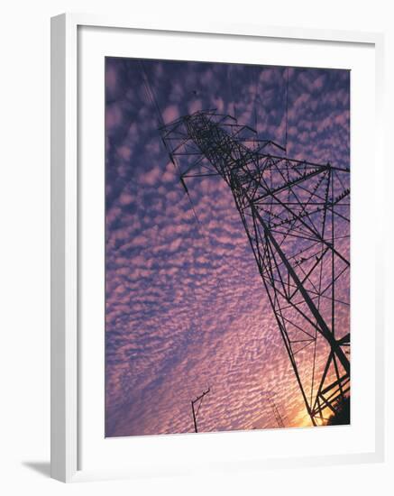 Power Line Tower-Mitch Diamond-Framed Photographic Print