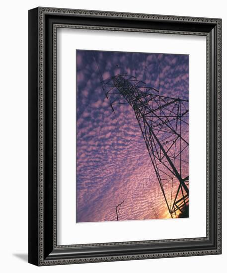 Power Line Tower-Mitch Diamond-Framed Photographic Print