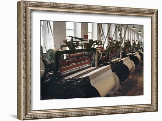 Power Looms Inside the Boott Cotton Mills, Lowell National Historical Park, Massachusetts-null-Framed Giclee Print