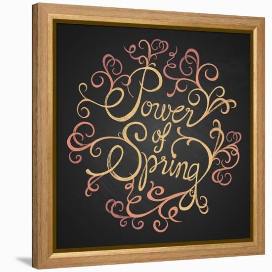 Power of Spring - Quotes on Florist Circle-ONiONAstudio-Framed Stretched Canvas