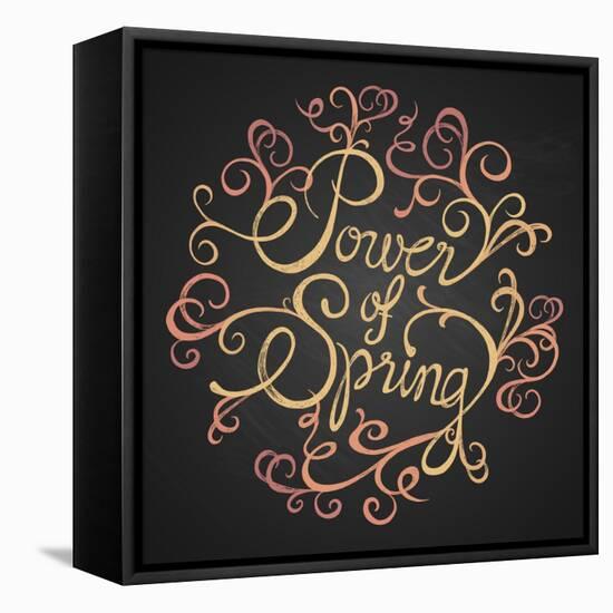 Power of Spring - Quotes on Florist Circle-ONiONAstudio-Framed Stretched Canvas