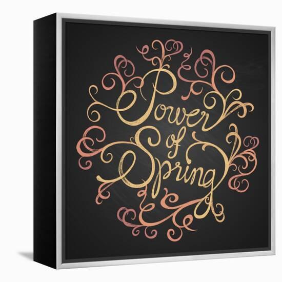 Power of Spring - Quotes on Florist Circle-ONiONAstudio-Framed Stretched Canvas