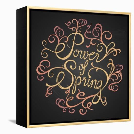 Power of Spring - Quotes on Florist Circle-ONiONAstudio-Framed Stretched Canvas