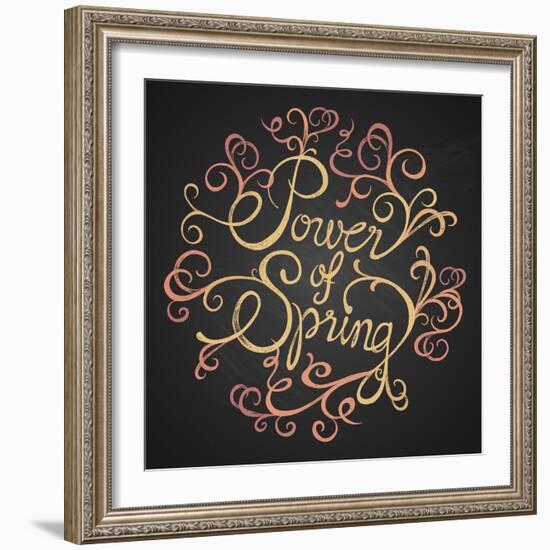 Power of Spring - Quotes on Florist Circle-ONiONAstudio-Framed Art Print