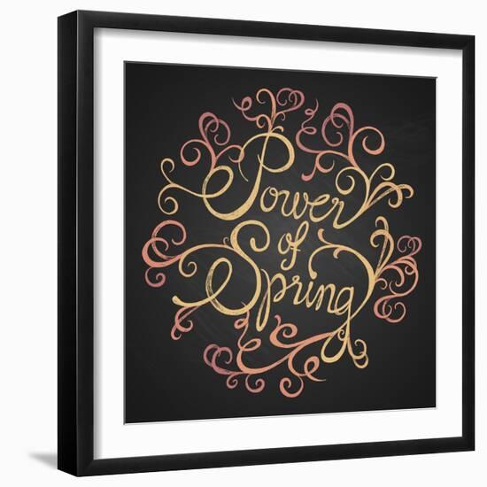 Power of Spring - Quotes on Florist Circle-ONiONAstudio-Framed Art Print