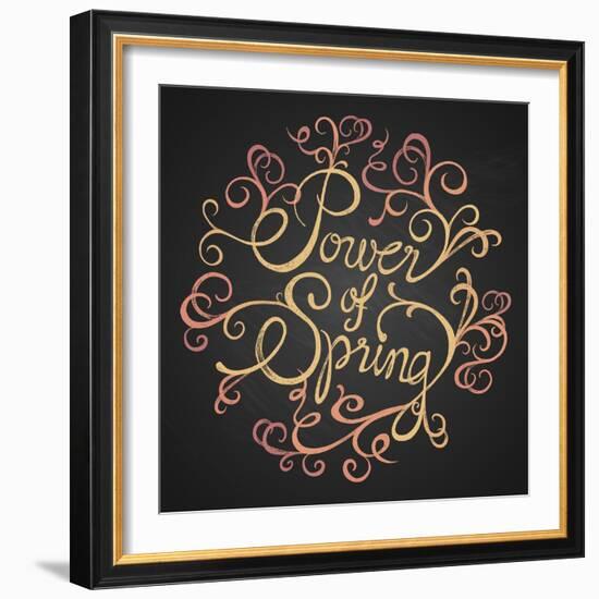 Power of Spring - Quotes on Florist Circle-ONiONAstudio-Framed Art Print