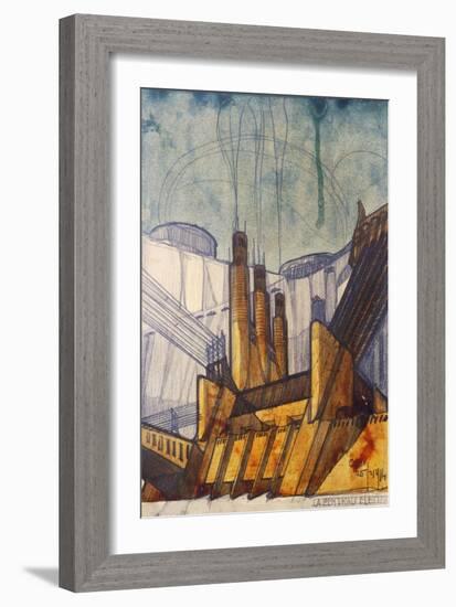 Power Plant, 1914-Antonio Sant'Elia-Framed Giclee Print