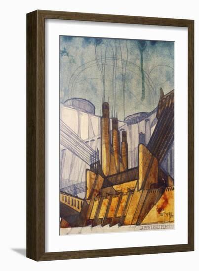 Power Plant, 1914-Antonio Sant'Elia-Framed Giclee Print
