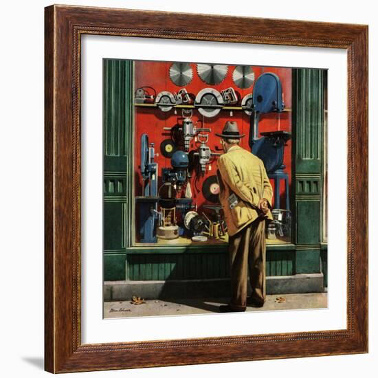 "Power Tool Window Shopping", November 10, 1951-Stevan Dohanos-Framed Giclee Print