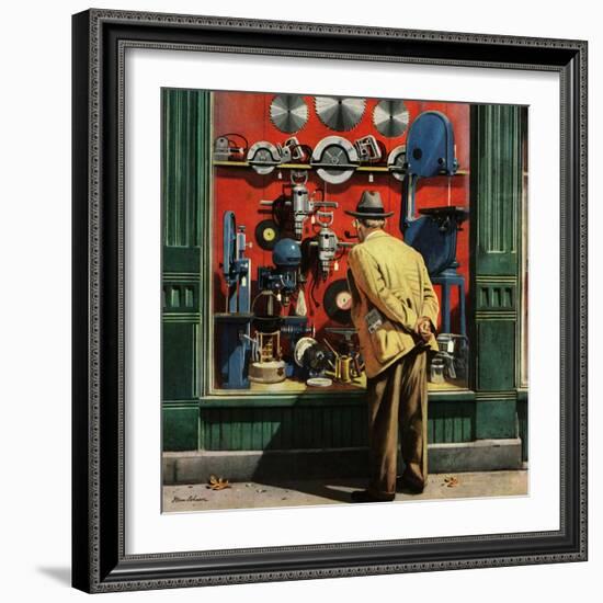 "Power Tool Window Shopping", November 10, 1951-Stevan Dohanos-Framed Giclee Print