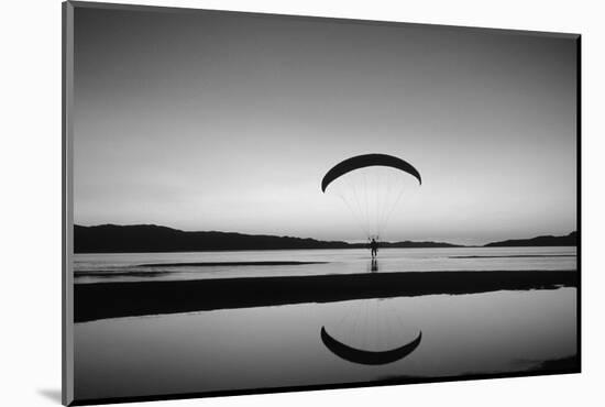 Powered Paraglider over the Great Salt Lake. Utah-Howie Garber-Mounted Photographic Print