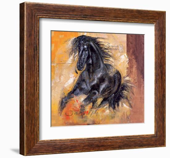 Powerful Arabian Beauty-Joadoor-Framed Art Print