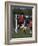 Powerful Leaping Soccer Player-null-Framed Photographic Print