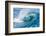 Powerful wave breaking off a beach, Hawaii-Mark A Johnson-Framed Photographic Print