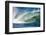 Powerful wave breaking off a beach, Hawaii-Mark A Johnson-Framed Photographic Print