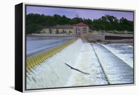 Powerhouse and Dam Spillway-jrferrermn-Framed Premier Image Canvas
