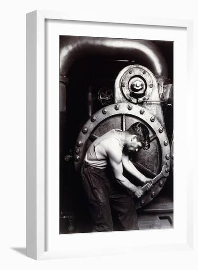Powerhouse Mechanic, C.1924; 1930S-Lewis Wickes Hine-Framed Premium Giclee Print
