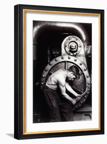 Powerhouse Mechanic, C.1924; 1930S-Lewis Wickes Hine-Framed Giclee Print