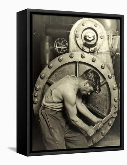 Powerhouse Mechanic, C.1924-Lewis Wickes Hine-Framed Premier Image Canvas