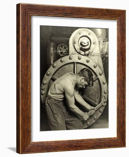 Powerhouse Mechanic, C.1924-Lewis Wickes Hine-Framed Photographic Print