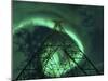 Powerlines And Aurora Borealis, Tjeldsundet, Norway-Stocktrek Images-Mounted Photographic Print