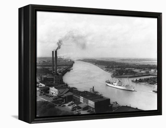 Powerplant on Savannah River-null-Framed Premier Image Canvas