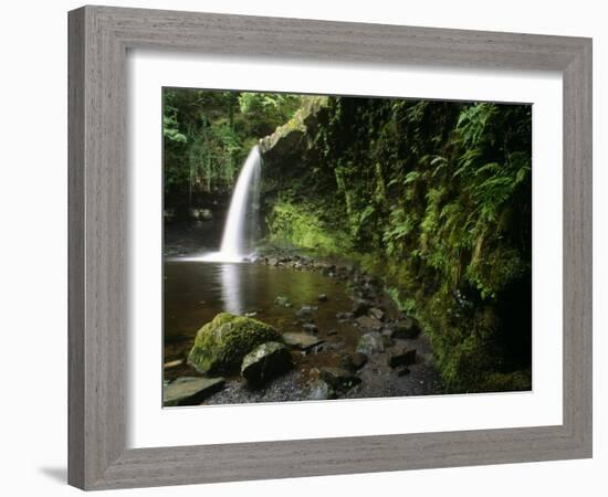 Powys, Sgwd Gwladus, a Waterfall on Neath River, Ystradfellte, Brecon Beacons National Park, Wales-Paul Harris-Framed Photographic Print