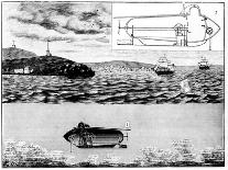 Designed by Claude Goubet in 1885: The First Electrically Powered Submarine-Poyet-Framed Art Print