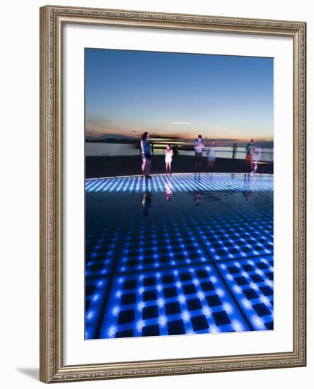 Pozdrav Zuncu (Sun Salutation) Monument by Architect Nikola Basic, Zadar, Zadar County, Dalmatia Re-Emanuele Ciccomartino-Framed Photographic Print