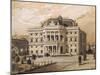 Pozsony Theatre in Budapest, Hungary 20th Century Engraving-null-Mounted Giclee Print