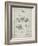 PP10 Antique Grid Parchment-Borders Cole-Framed Giclee Print