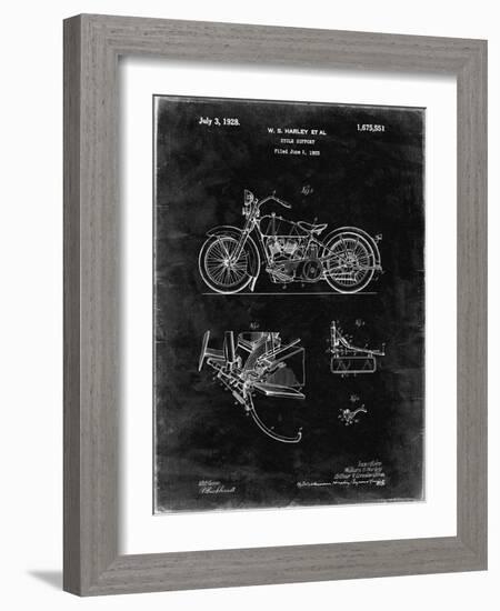 PP10 Black Grunge-Borders Cole-Framed Giclee Print