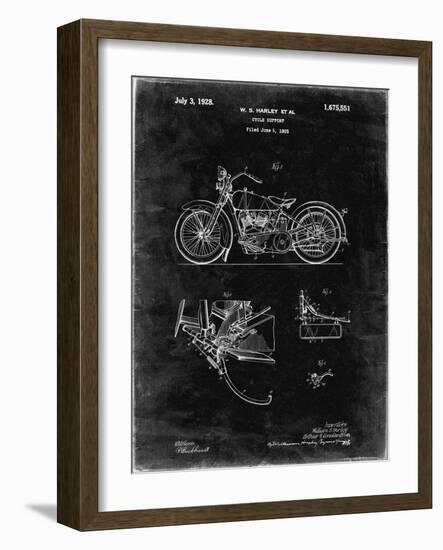 PP10 Black Grunge-Borders Cole-Framed Giclee Print