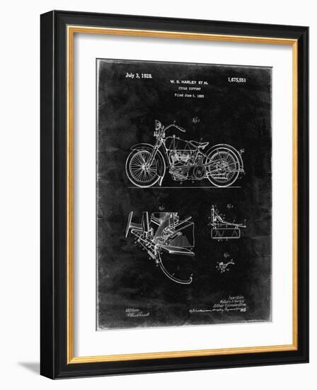 PP10 Black Grunge-Borders Cole-Framed Giclee Print