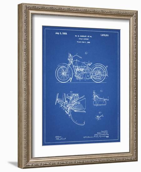 PP10 Blueprint-Borders Cole-Framed Giclee Print