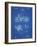 PP10 Blueprint-Borders Cole-Framed Giclee Print