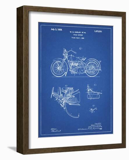 PP10 Blueprint-Borders Cole-Framed Giclee Print