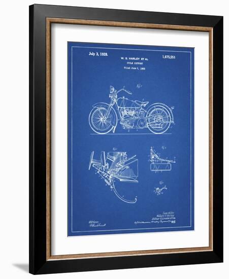 PP10 Blueprint-Borders Cole-Framed Giclee Print