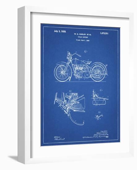 PP10 Blueprint-Borders Cole-Framed Giclee Print