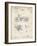 PP10 Vintage Parchment-Borders Cole-Framed Giclee Print