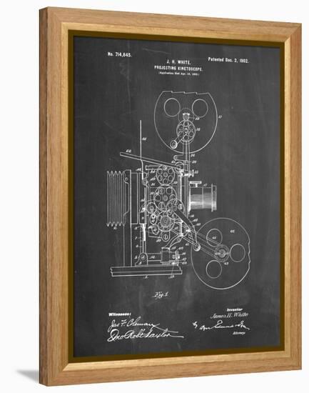 PP1000-Chalkboard Projecting Kinetoscope Patent Poster-Cole Borders-Framed Premier Image Canvas