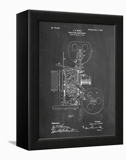 PP1000-Chalkboard Projecting Kinetoscope Patent Poster-Cole Borders-Framed Premier Image Canvas