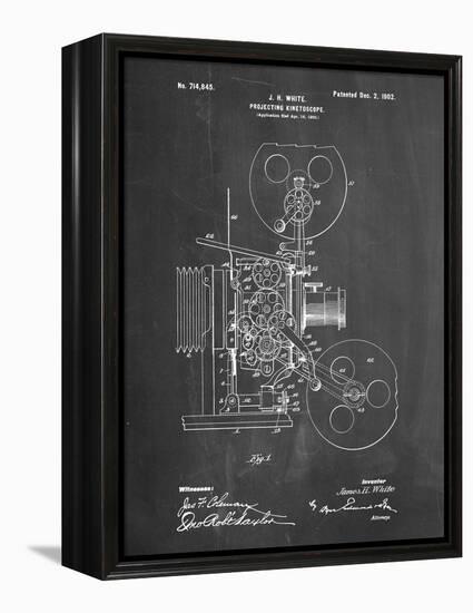 PP1000-Chalkboard Projecting Kinetoscope Patent Poster-Cole Borders-Framed Premier Image Canvas