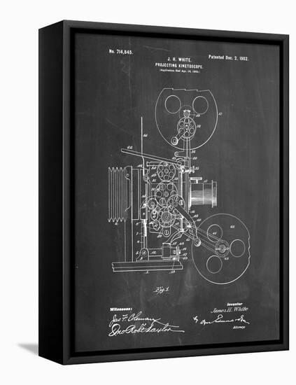 PP1000-Chalkboard Projecting Kinetoscope Patent Poster-Cole Borders-Framed Premier Image Canvas