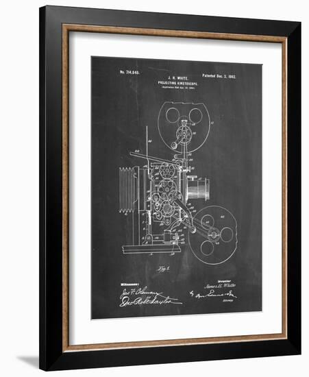 PP1000-Chalkboard Projecting Kinetoscope Patent Poster-Cole Borders-Framed Giclee Print