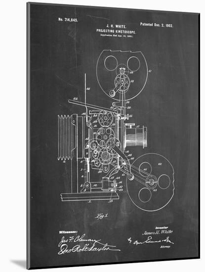 PP1000-Chalkboard Projecting Kinetoscope Patent Poster-Cole Borders-Mounted Giclee Print